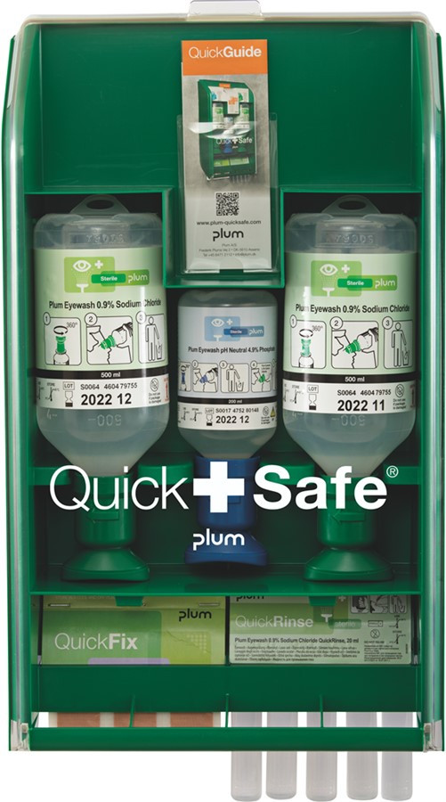 plum QuickSafe Erste-Hilfe-Box Augenspülung+Pflaster 53-tlg